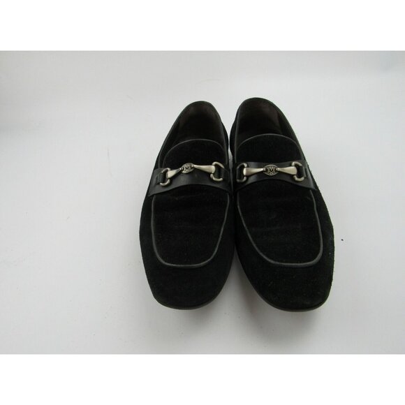 Mezlan Mens Black Suede Loafer Dress Shoes 9 Horse Bit Slip On main image 8